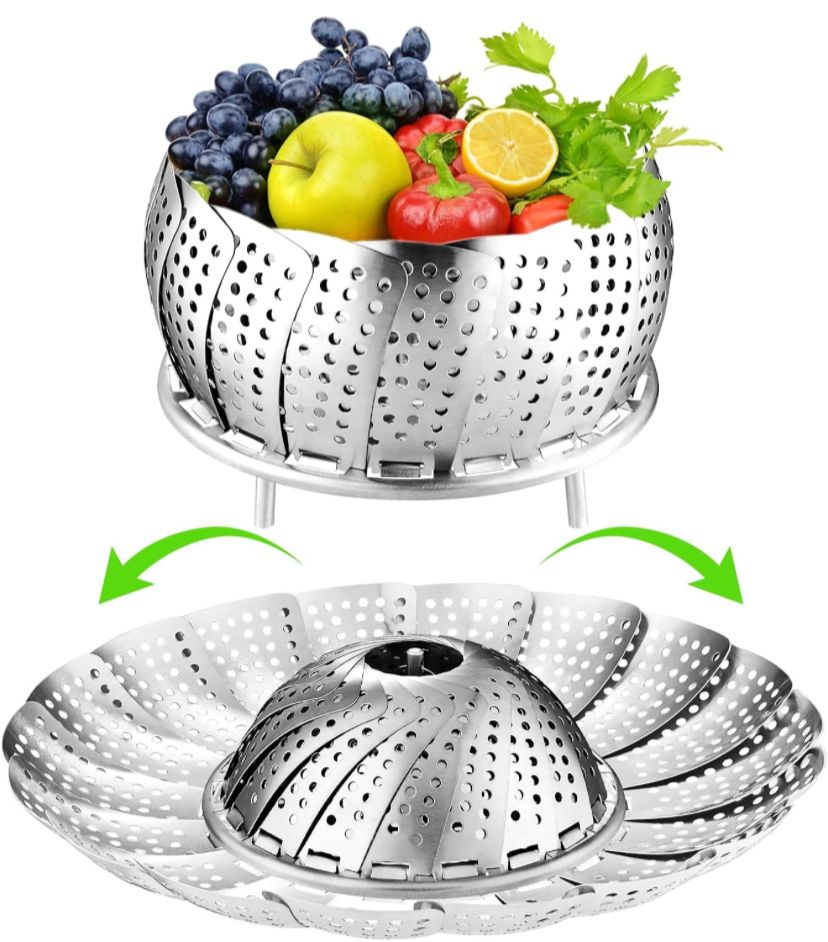 Panier vapeur pliable en Acier