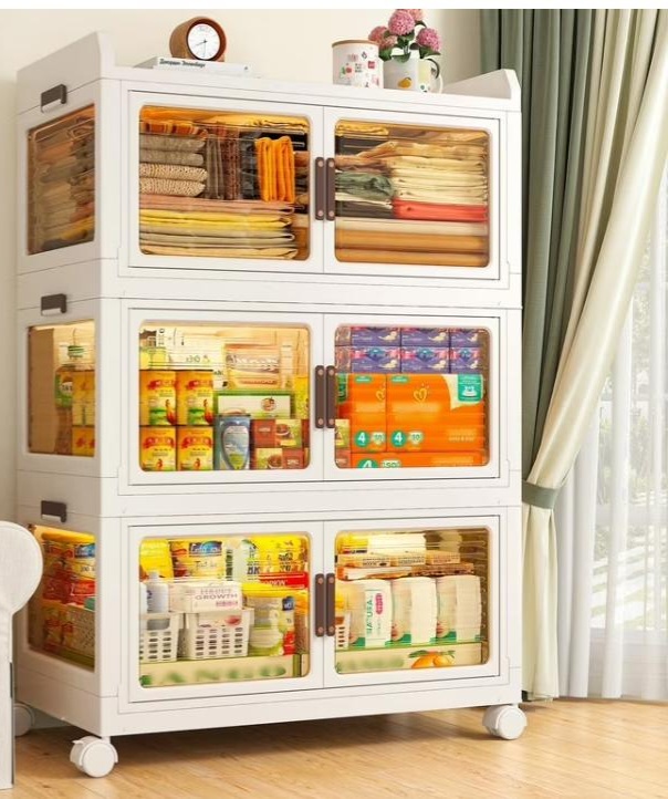 Armoire de rangement en plastique 3 niveaux