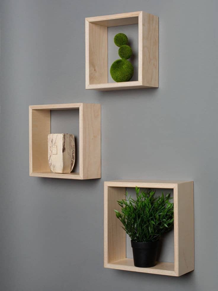 Étagère murale en cube