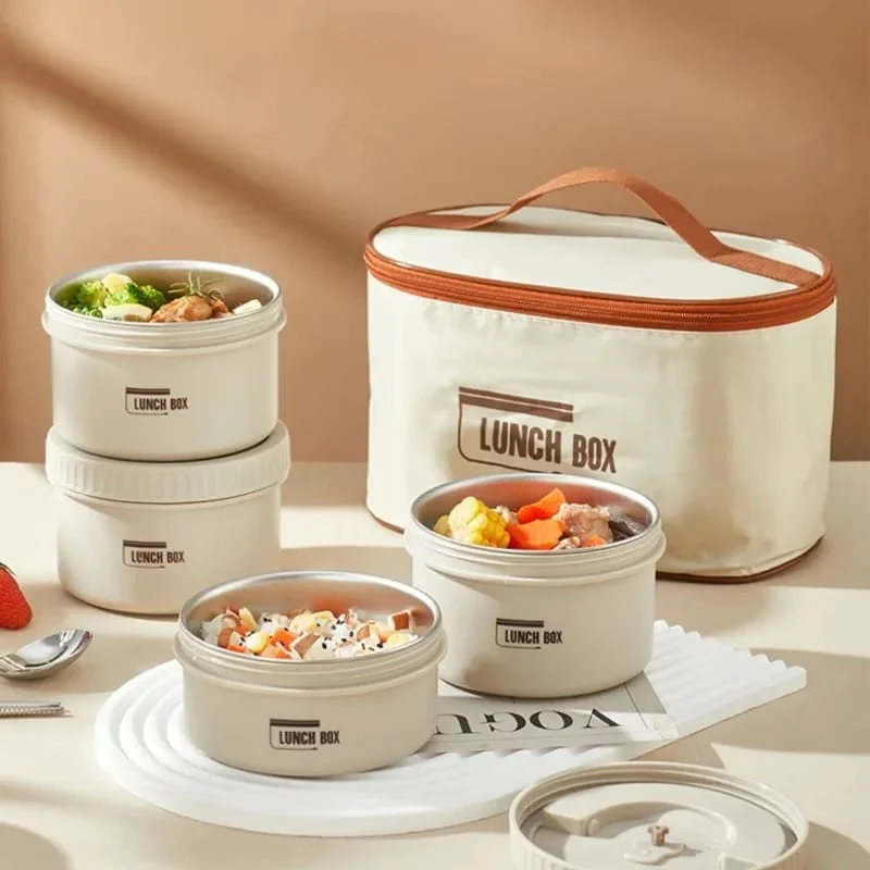 Bento box empilable inox & pochette isotherme