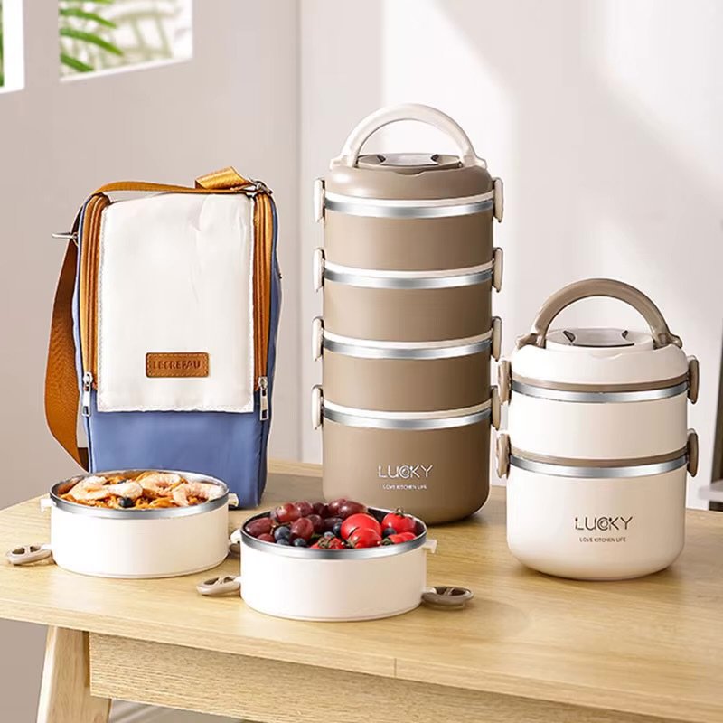 Bento box empilable inox & pochette isotherme
