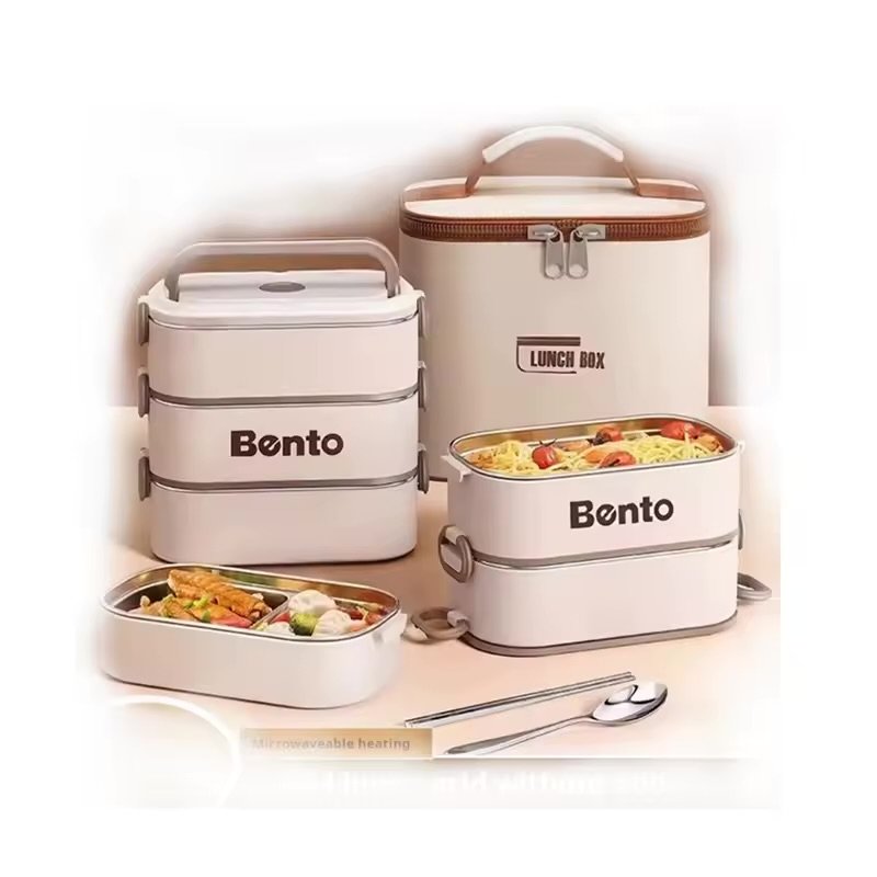 Bento box empilable inox & pochette isotherme