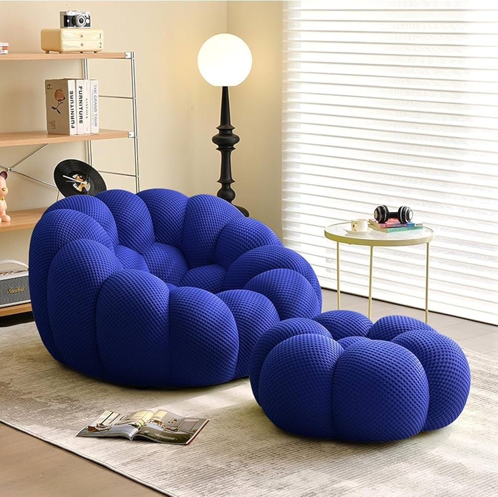 Pouf avec repose pied