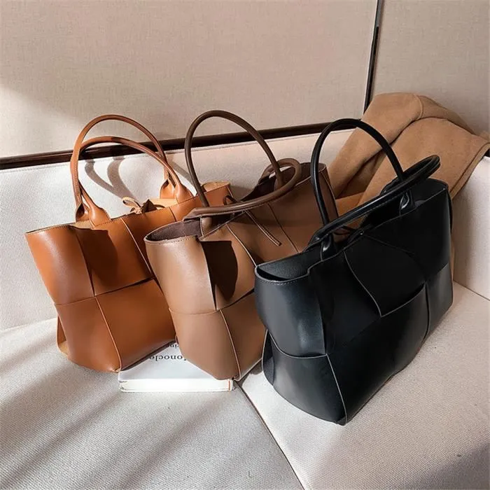 Sac à main Cabas Chic en Similicuir - Modèles Tressé, Grainé ou Croco