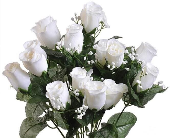 Rose blanche artificielle