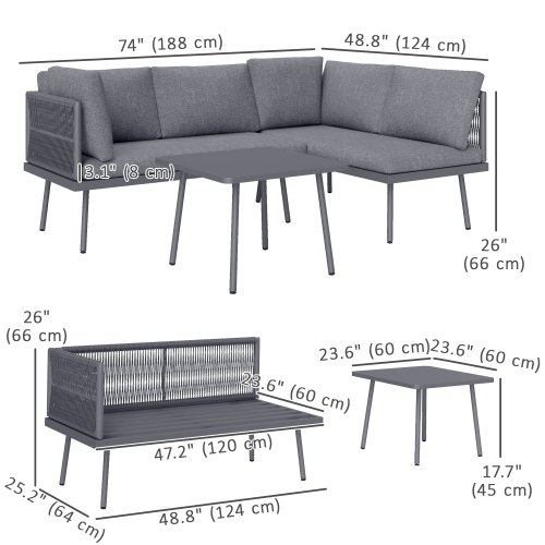Fauteuil et table de jardin