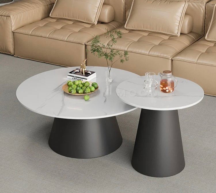 Set de deux tables rondes
