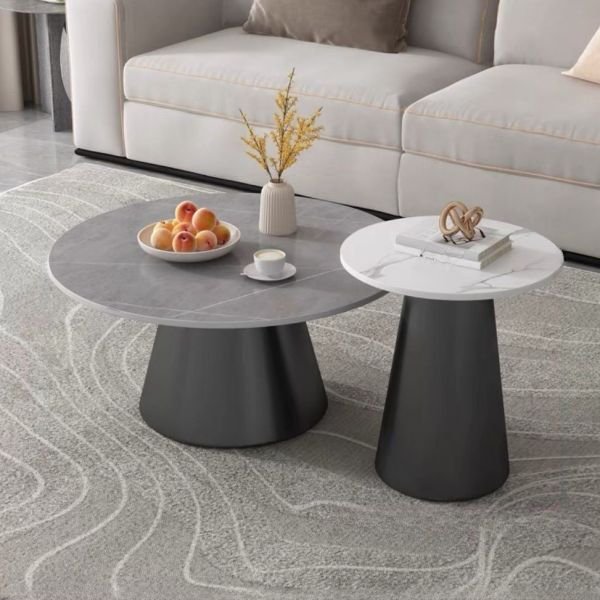 Set de deux tables rondes