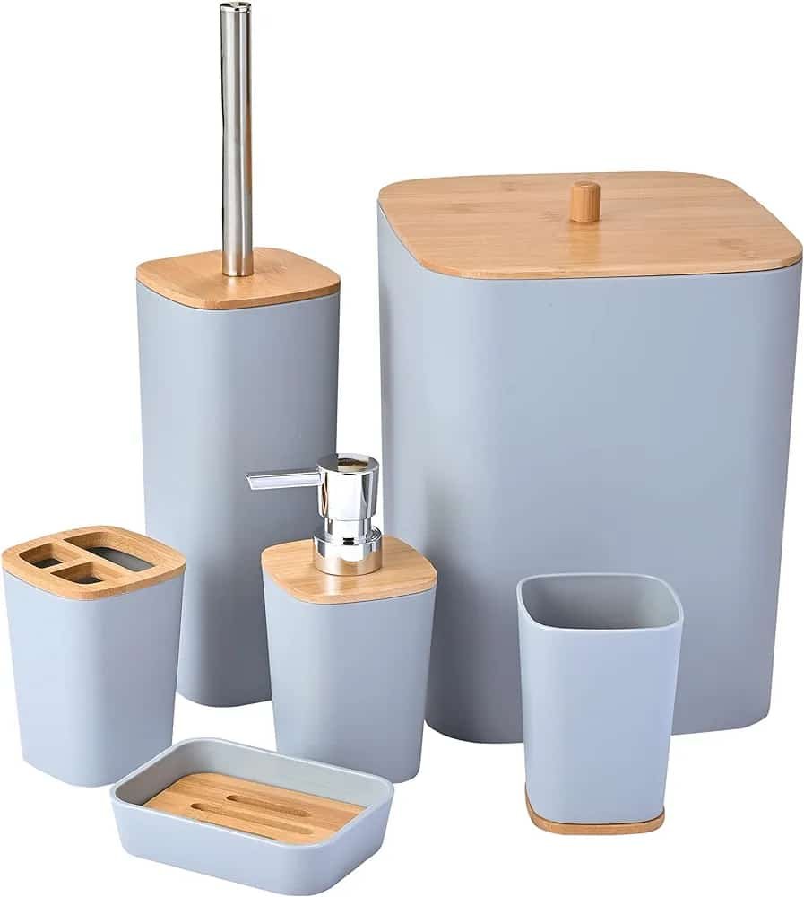 Set d'accessoires salle de bain - 6 pièces
