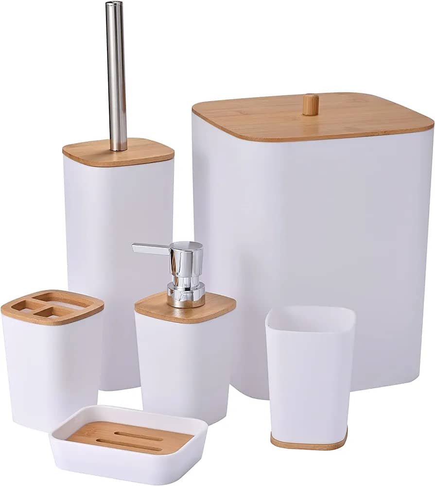 Set d'accessoires salle de bain - 6 pièces