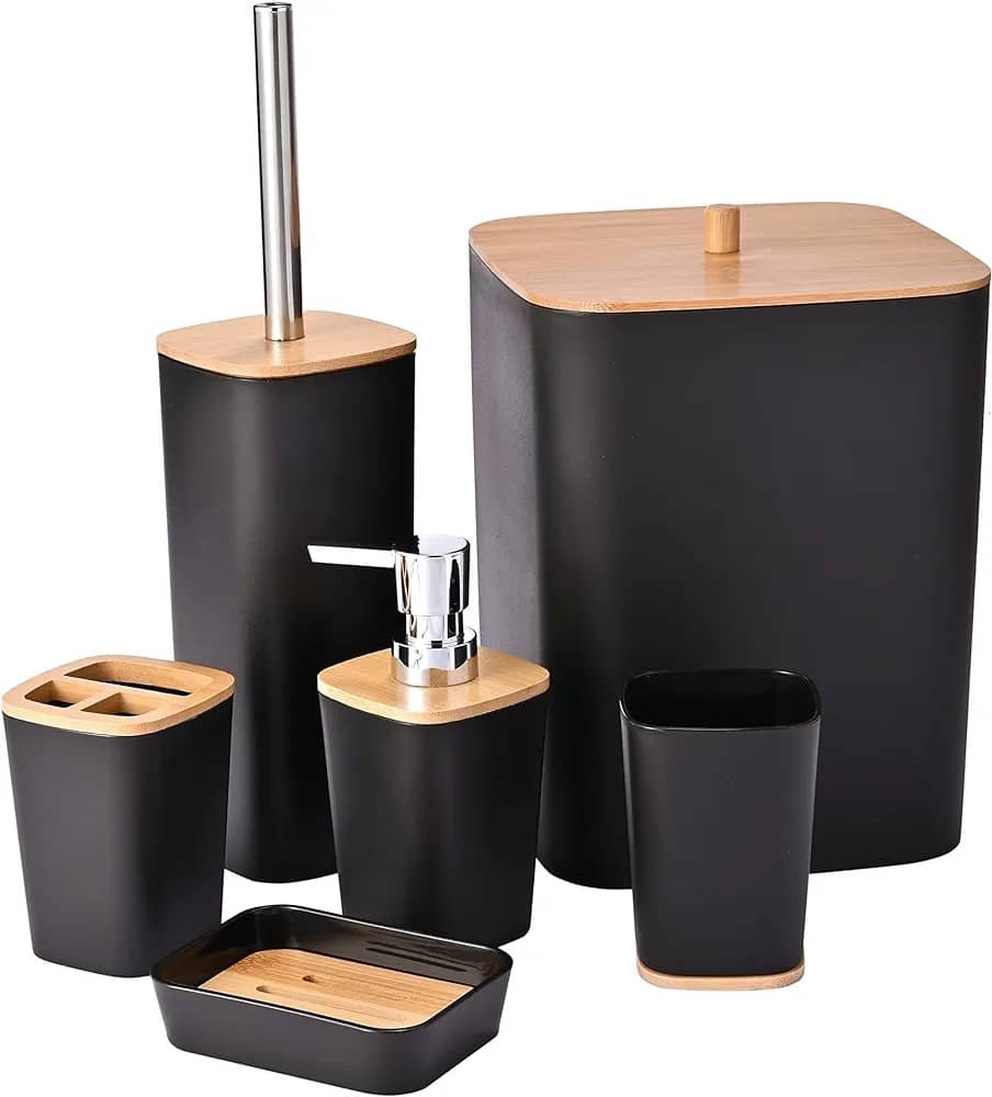 Set d'accessoires salle de bain - 6 pièces