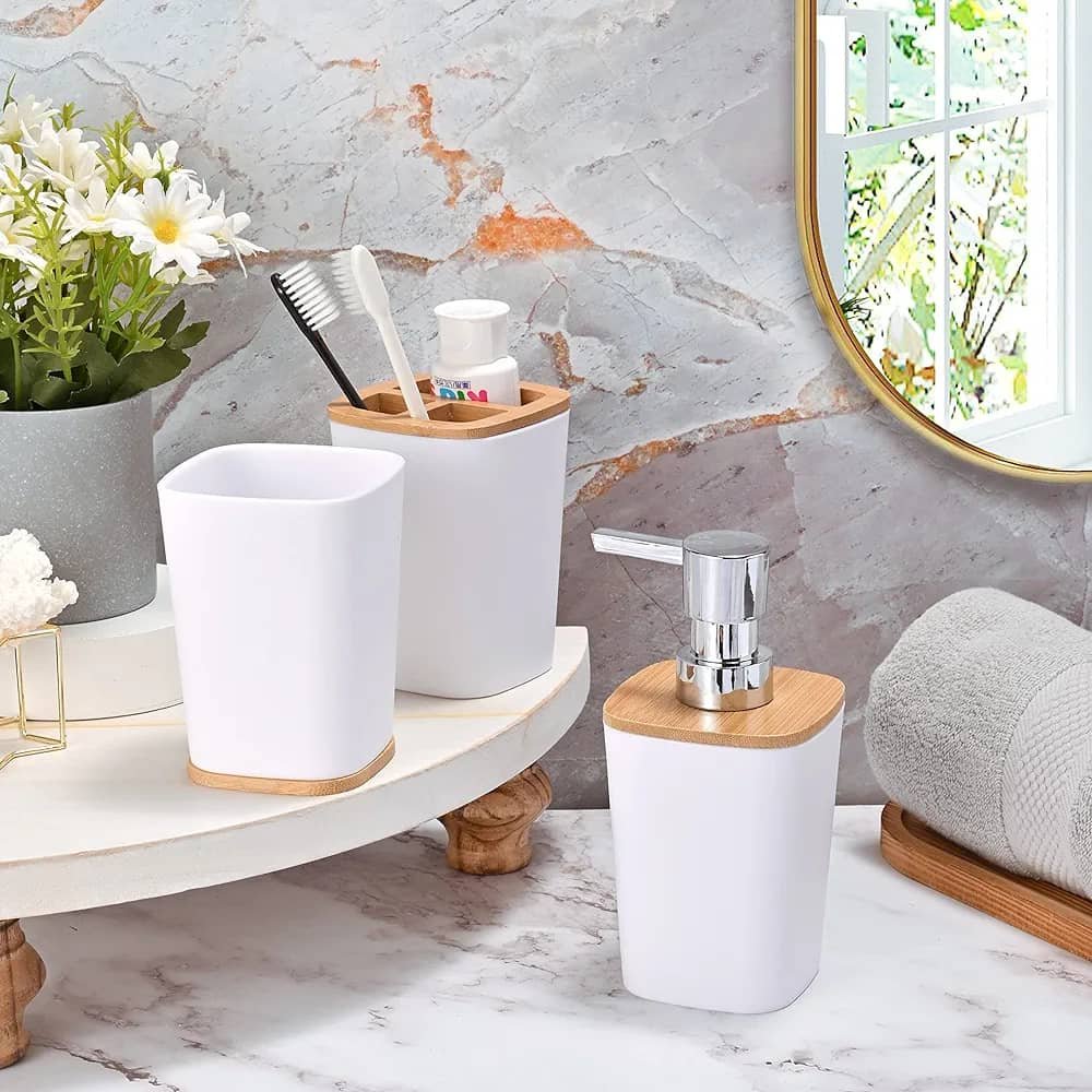 Set d'accessoires salle de bain - 6 pièces