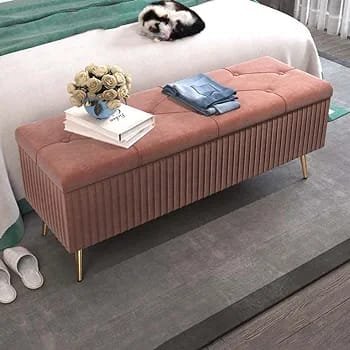Pouf rangement carré