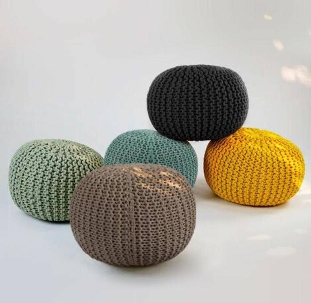 Pouf tricot