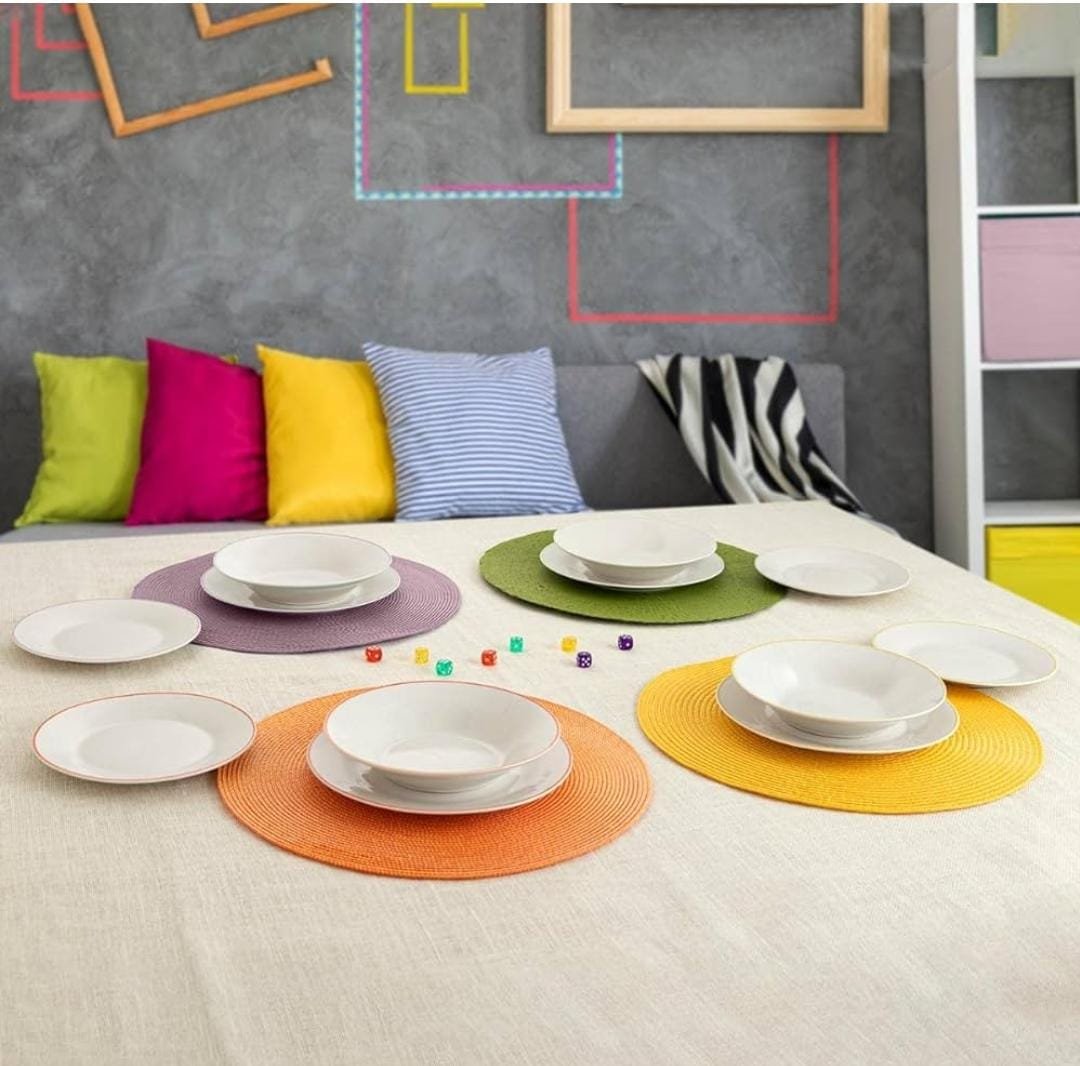 Sets de table ronds tressés - Multicolores