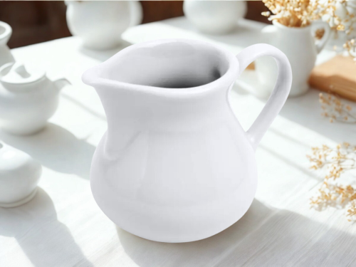 Mini pot à lait / Creamer - Céramique blanche